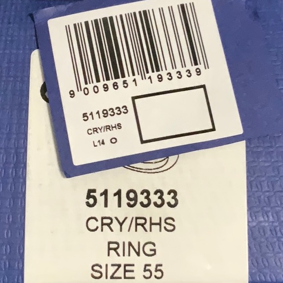 Woman’s Swarovski ’Cupidon’ Rhodium Ring Size M 55 - Picture 5 of 5